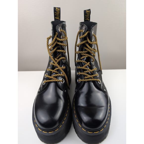 Dr Martens Jadon Max Platform Boots Patent Black Ladies 9 (UK 7) - Picture 1 of 11